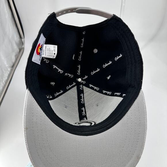 Colorado Mountain Merch Snapback Hat Black Gray C Logo Adjustable Cap - Picture 3 of 6